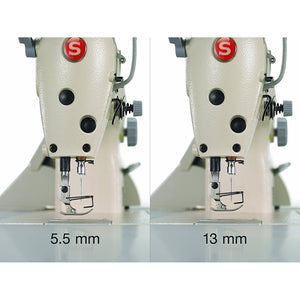 SINGER 191D-30 Single Needle Lockstitch Industrial Sewing Machine Assembled with Servo Motor, Table and Stand Included