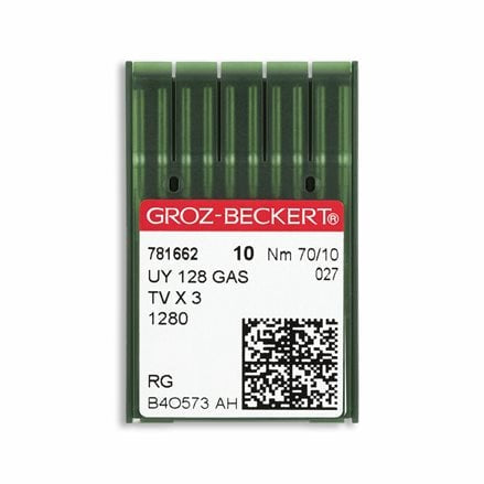 Groz-Beckert Regular Point Straight Stitch Industrial Machine Needle - UYx128GAS, TVx3, 1280 - 10/Pack