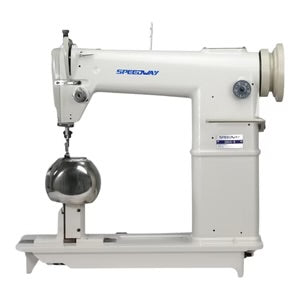 SPEEDWAY SW-810 WIG SETUP Single Needle Post-bed Lockstitch Industrial Sewing Machine with Servo Motor, Table and Stand Included