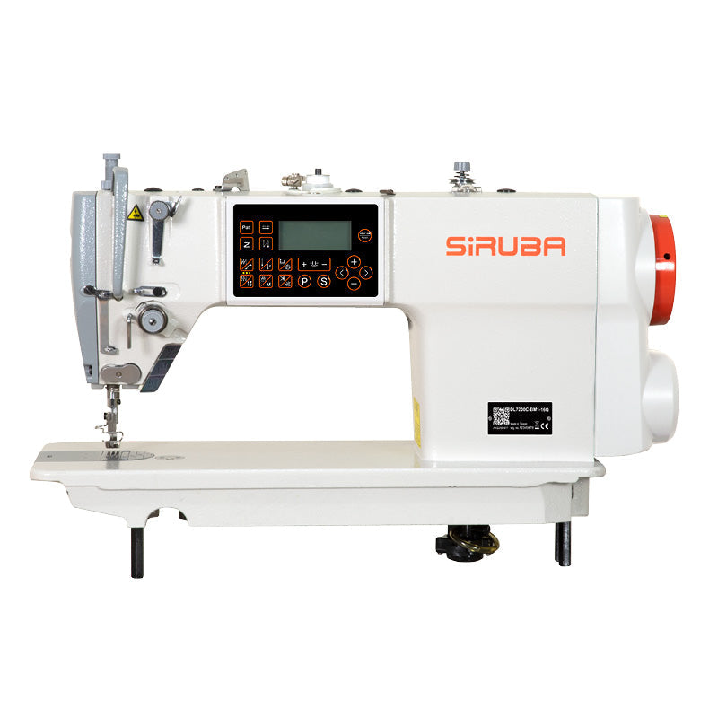 SIRUBA DL7200C-BH1-16Q For Heavy Materials Single Needle Direct Drive Fully Automatic Stepper Motor Drop Feed Lockstitch Industrial Sewing Assembled with Table and Stand