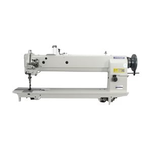 SPEEDWAY SW-4400-L25 Single Needle Long Arm Heavy Duty Unison Feed Walking Foot Sewing Machine Assembled with Servo Motor, Table and Stand