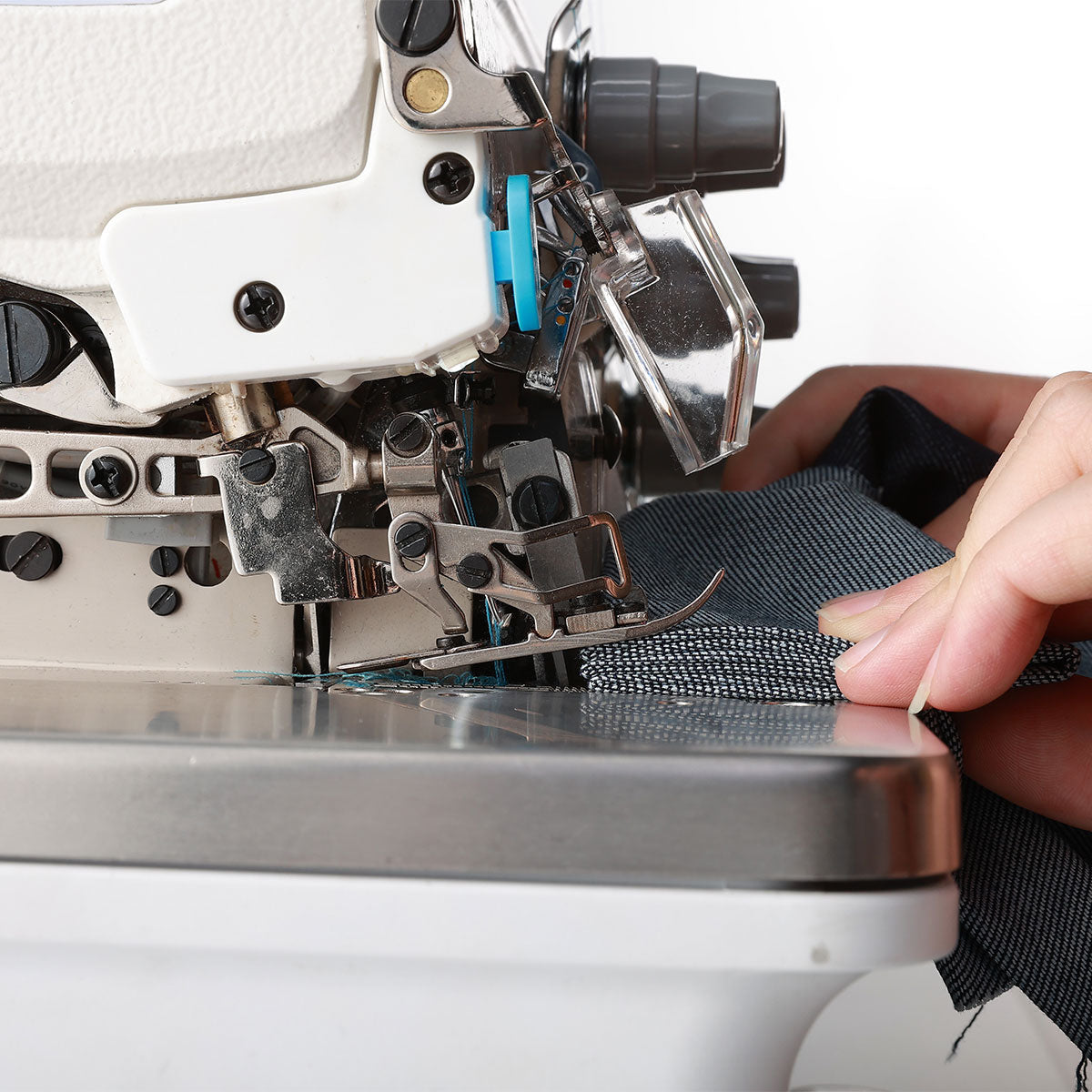 C7-6-03/333 6 Thread Urus (A.M.H) AI Overlock Machine with Smart Automatic Material Adjustment Assembled with Table and Stand Included