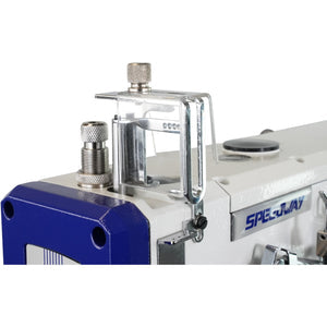 SPEEDWAY SW 662-01/CB UTE 3 Needle Cylinder Arm Coverstitch Full Function Industrial Sewing Machine Assembled with Table and Stand Included With Wheels