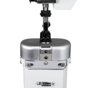 SPEEDWAY SW 82440-2 Post Bed Double Needle Walking Foot 3/8" (10mm) Heavy Duty Unison Feed Walking Foot Sewing Machine Assembled with Servo Motor, Table and Stand Included