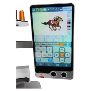 SPEEDWAY® BF-1500 15 Needle Computerized Embroidery Machine 360×200mm (14.2 × 7.9inch) Multi-Color High Speed Automatic Thread Trimming and Color Change Touchscreen USB Input Complete Assembled with Table and Stand Included