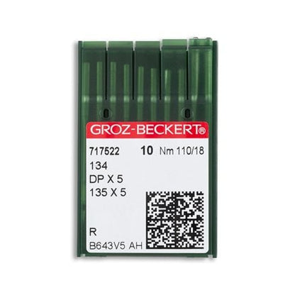 Groz-Beckert Regular Point Straight Stitch Industrial Machine Needles - 134, DPx5, 135x5 - 10/Pack