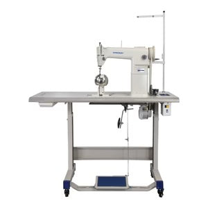 SPEEDWAY SW-810 WIG SETUP Single Needle Post-bed Lockstitch Industrial Sewing Machine with Servo Motor, Table and Stand Included