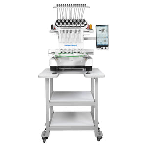 SPEEDWAY® BF-1500 15 Needle Computerized Embroidery Machine 360×200mm (14.2 × 7.9inch) Multi-Color High Speed Automatic Thread Trimming and Color Change Touchscreen USB Input Complete Assembled with Table and Stand Included