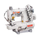 SIRUBA C007KP-W122-364/CH/CLA 3 Needle Cylinder Bed Coverstitch Industrial Sewing Machine Assembled with Table and Servo Motor Included