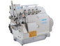 JACK JK-797DI-4-514-M03/333/FR02 4 Thread Overlock Small Cylinder Industrial Sewing Machine Assembled with Fully Submerged Table Setup Included