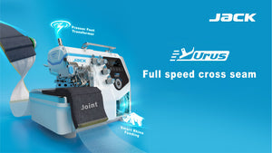 C7-6-03/333 6 Thread Urus (A.M.H) AI Overlock Machine with Smart Automatic Material Adjustment Assembled with Table and Stand Included