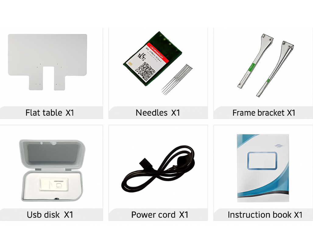 SPEEDWAY® BF-1500 15 Needle Computerized Embroidery Machine 360×200mm (14.2 × 7.9inch) Multi-Color High Speed Automatic Thread Trimming and Color Change Touchscreen USB Input Complete Assembled with Table and Stand Included