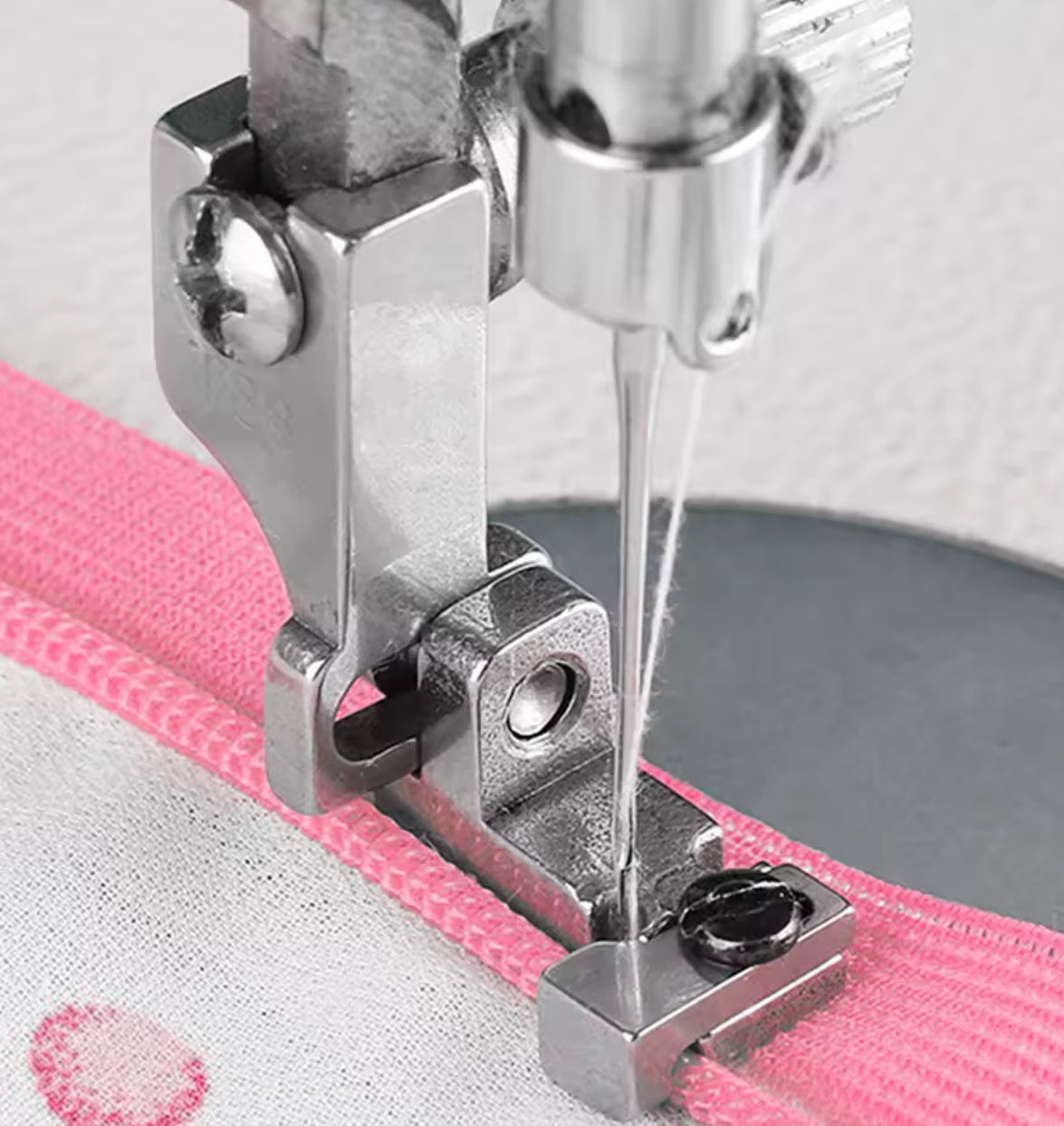 Adjustable Invisible Zipper Presser Foot - Stainless Steel