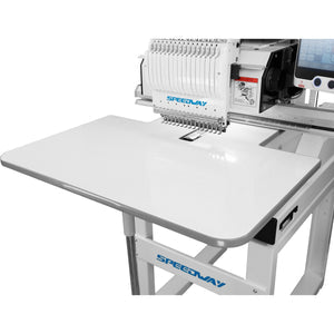 SPEEDWAY BC-1501 15 Needle Computerized Industrial Embroidery Machine 510×400mm (20.08×15.75") Multi-Color High Speed Automatic Thread Trimming and Color Change Touchscreen USB Input Complete with Table and Stand Included