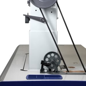 SPEEDWAY SW 82440-2 Post Bed Double Needle Walking Foot 3/8" (10mm) Heavy Duty Unison Feed Walking Foot Sewing Machine Assembled with Servo Motor, Table and Stand Included