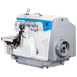 JACK E4S-3-02/233 3 Thread Overlock Industrial Sewing Machine Assembled with Fully Submerged Table Setup Included