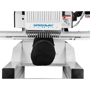 SPEEDWAY BC-1501 15 Needle Computerized Industrial Embroidery Machine 510×400mm (20.08×15.75") Multi-Color High Speed Automatic Thread Trimming and Color Change Touchscreen USB Input Complete with Table and Stand Included