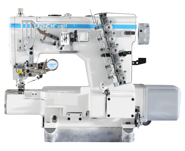 JACK K6-A-UT-35ACx364 Computerized Direct Drive, Three Needle, Top and Bottom, Cylinder-bed Coverstitch