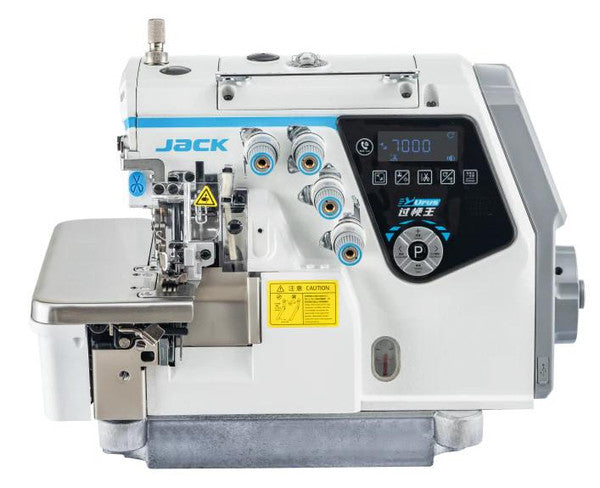 JACK C7-3-02/233 3 Thread Urus (A.M.H) AI Overlock Machine with Smart Automatic Material Adjustment Assembled with Table and Stand Included