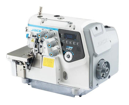 JACK C7-4-M03/333 4 Thread Urus (A.M.H) AI Overlock Machine with Smart Automatic Material Adjustment Assembled with Table and Stand Included