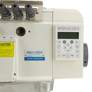 SPEEDWAY SW 953-13-ED3 4 Thread Overlock with Vacuum Full Function Industrial Sewing Machine Assembled with Direct Servo Motor, Fully Submerged Table Setup