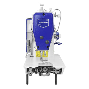 SPEEDWAY® SW 8700 C Single Needle Lockstitch with Thread Trimmer Industrial Sewing Machine with Servo Motor, Table and Stand Included With Wheels