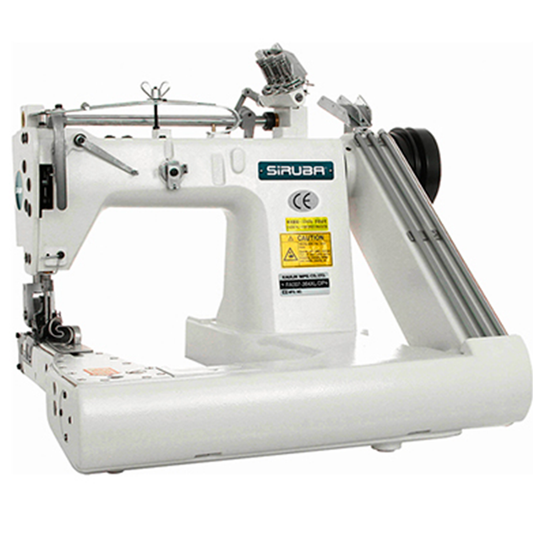 SIRUBA FA007-264 2 Needle Feed of the Arm Chainstitch For Shirts Industrial Sewing Machine Assembled with Servo Motor, Table and Stand Included