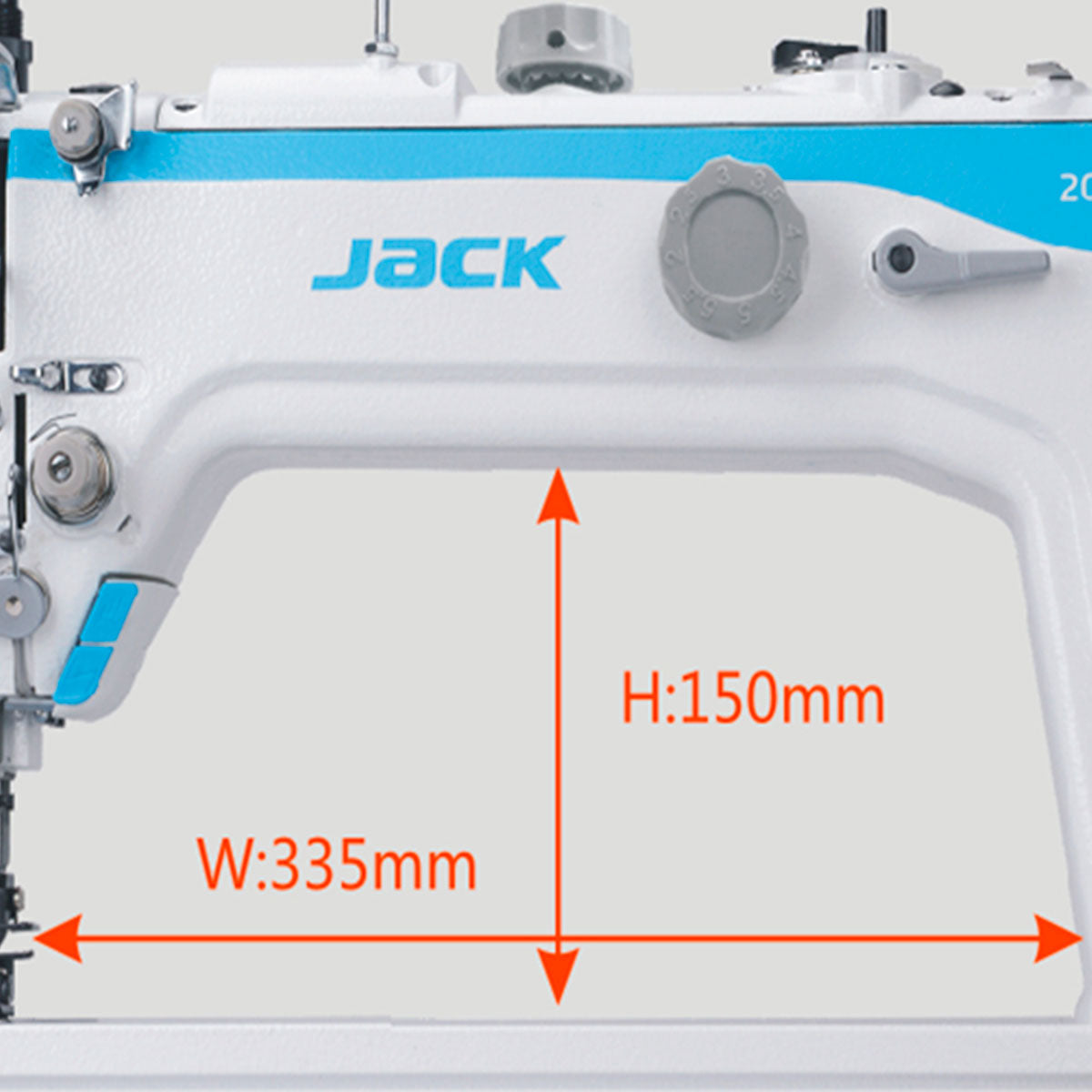 JACK 2060GHC-4Q Single Needle Direct Drive Automatic Compound Walking Foot Sewing Machine Assembled with Table and Stand Included