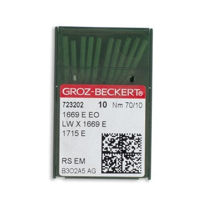 Groz-Beckert Regular Blind Stitch Industrial Machine Needle - 1669 E EO, LWx1669 E, 1715 E - 10/Pack