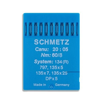 Schmetz Regular Point Industrial Machine Needles - 134 (R),135x5, 135x7, 135x25, DPx5 - 10/Pack