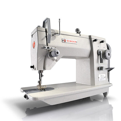 SINGER 20U-105C Single Needle Lockstitch Straight and Zig-Zag Sewing Machine Assembled with Servo Motor, Table and Stand Included