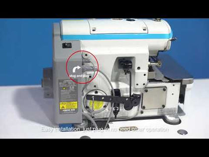 JACK E4S-3-32R2/223 3 Thread Rolled Hem(Baby Look) Overlock Industrial Sewing Machine Assembled with Fully Submerged Table Setup Included