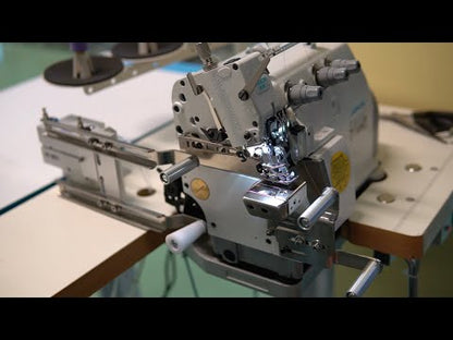 JACK JK-797DI-4-514-M03/333/FR02 4 Thread Overlock Small Cylinder Industrial Sewing Machine Assembled with Fully Submerged Table Setup Included